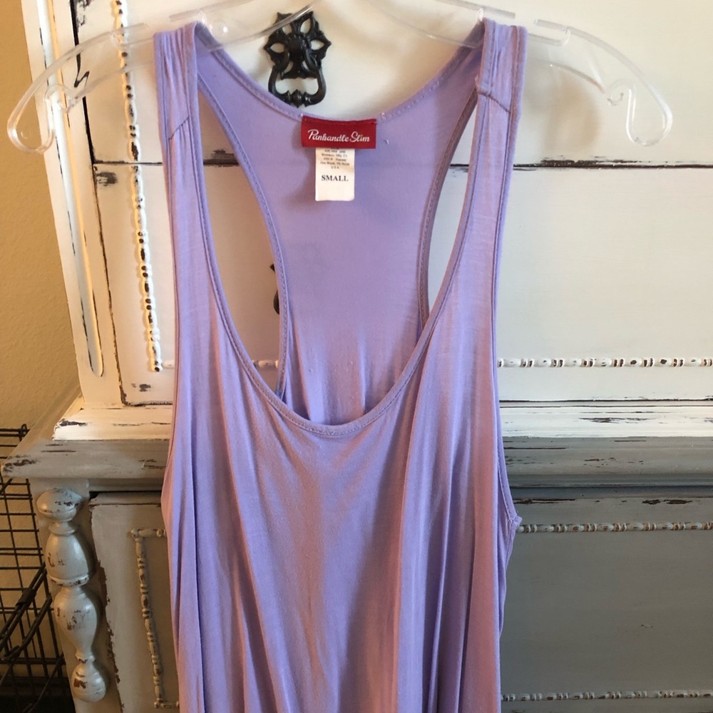 Purple top - great for dancing & football games!